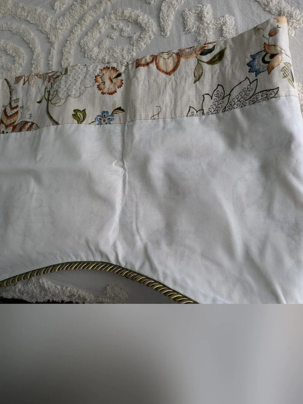 Vintage Garden Country Curtains Set Of Two Valances Jacobean Linen Blend Cottage